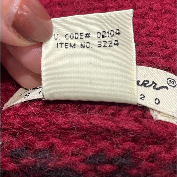 EDDIE BAUER plaid check wool collar sweater vest Size Small Petite holiday - Picture 8 of 8